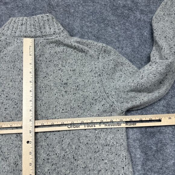 UNTUCKit Sweater Mens Large Grey 3 Button Lambswool Blend Cabincore Gorp Comfort - Picture 8 of 11